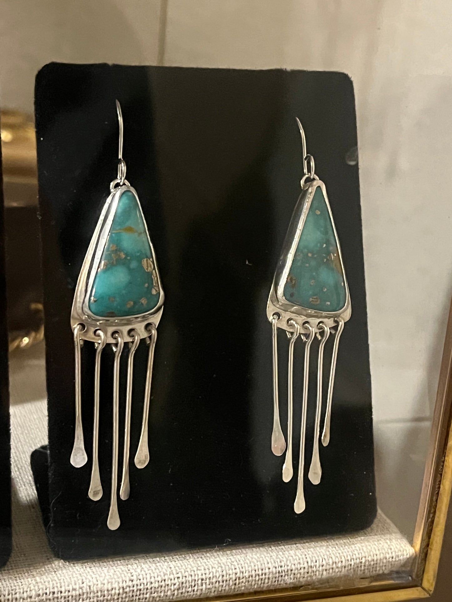 Turquoise Fringe - Silver