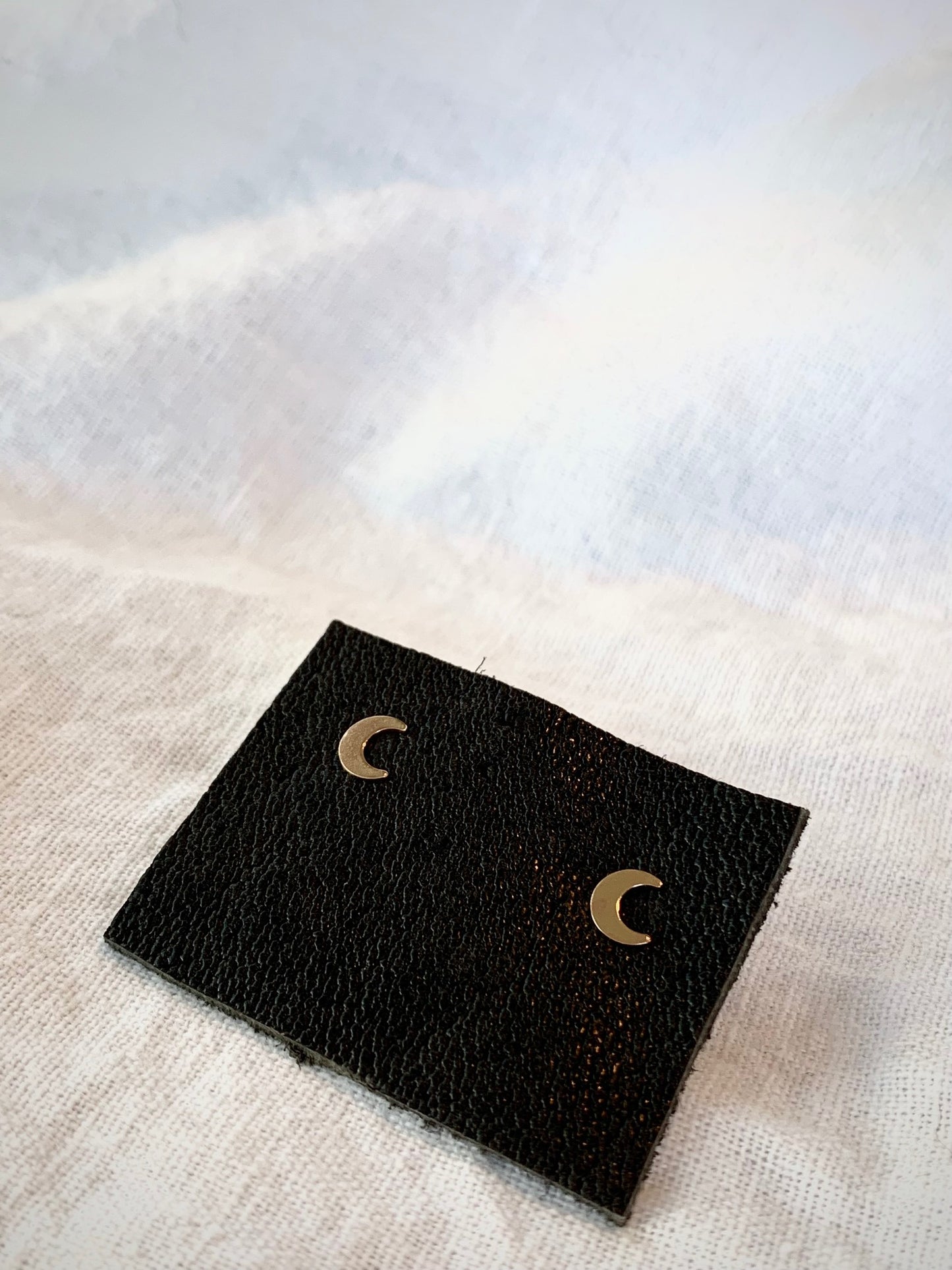 Crescent Moon Studs