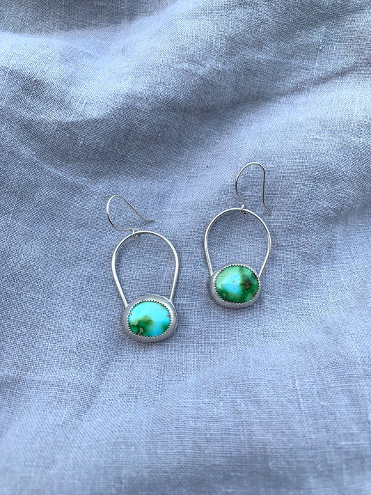 Sonoran Gold Turquoise Arch Earrings